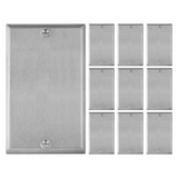 Enerlites Blank Cover One-Gang Metal Wall Plate – Mid-Size