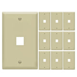 Enerlites Multimedia Face Plates 1-Port 1-Gang Keystone