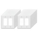 Enerlites Matte Finish Decorator/GFCI Two-Gang Wall Plate, Mid-Size