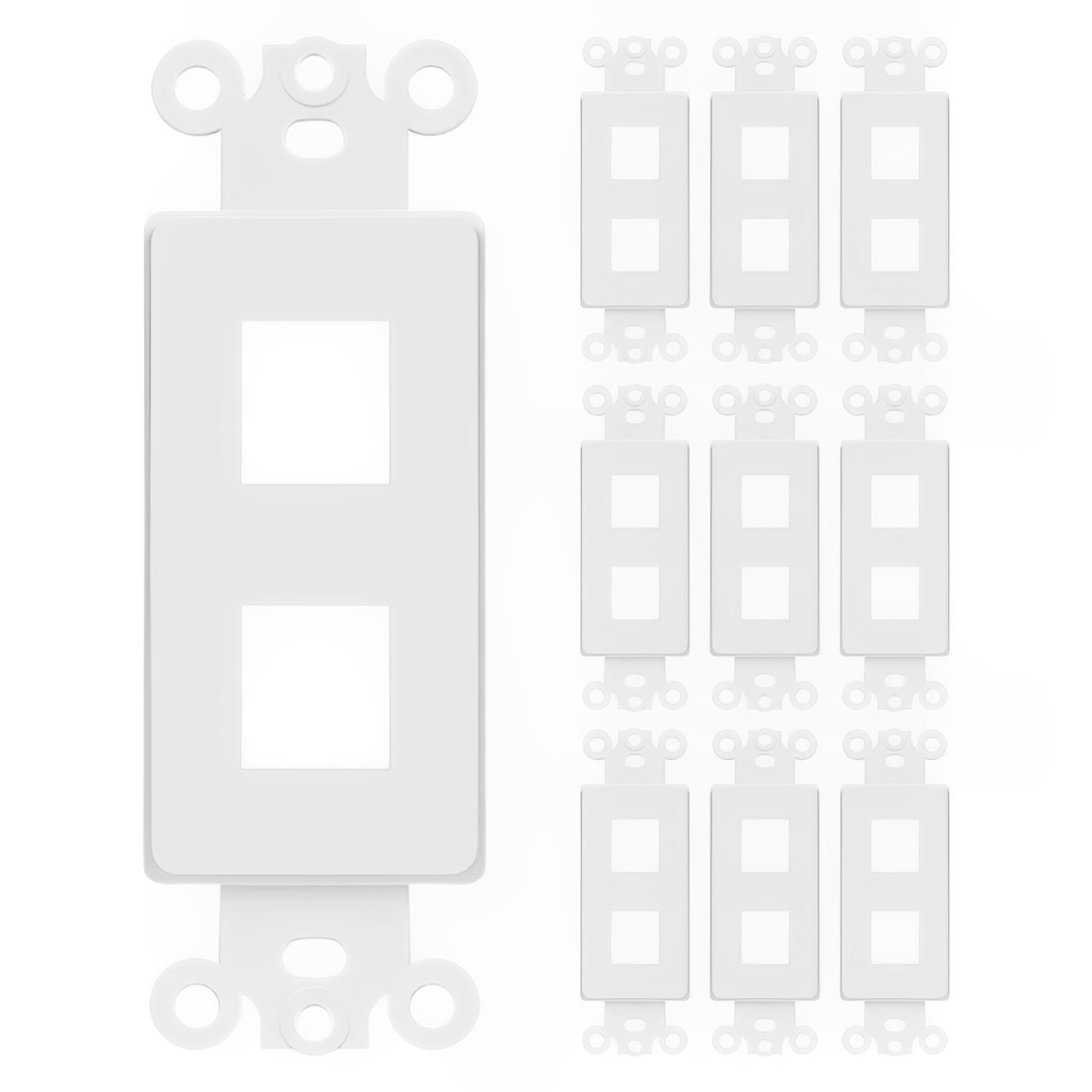 Enerlites 2-Port Decorator Data Wall Plate Insert