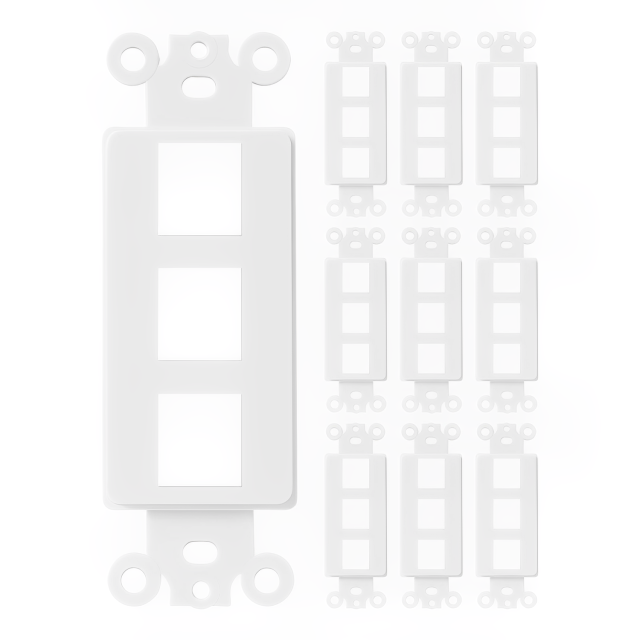Enerlites 3-Port Decorator Data Wall Plate Insert