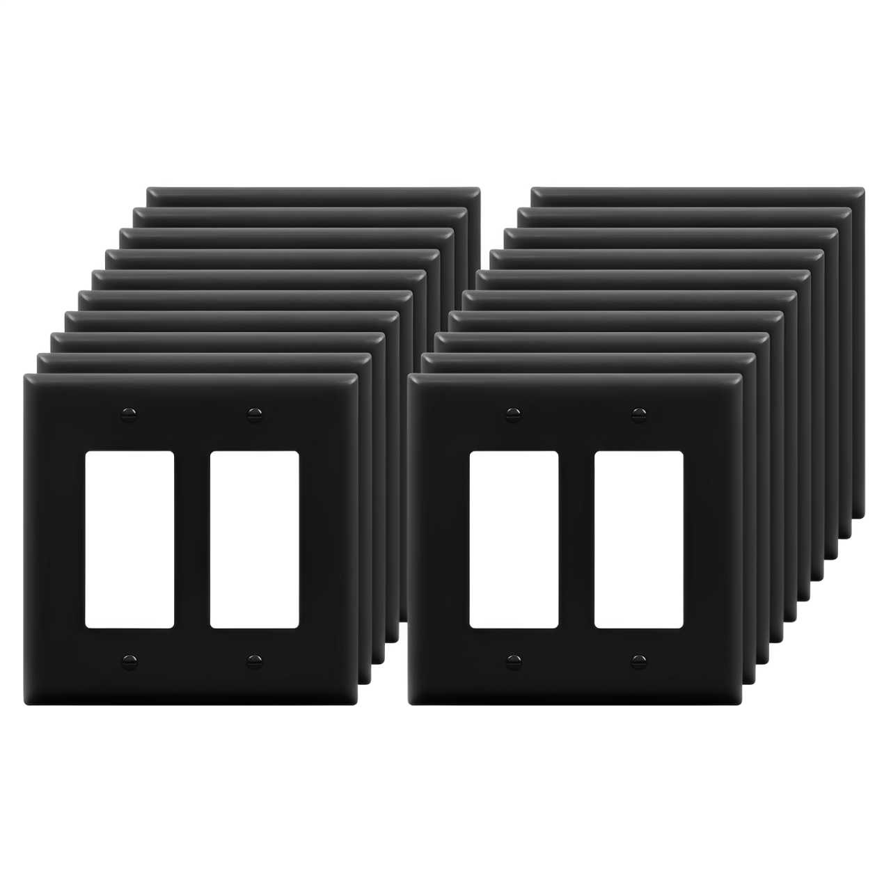 Enerlites Matte Finish Decorator/GFCI Two-Gang Wall Plate, Mid-Size