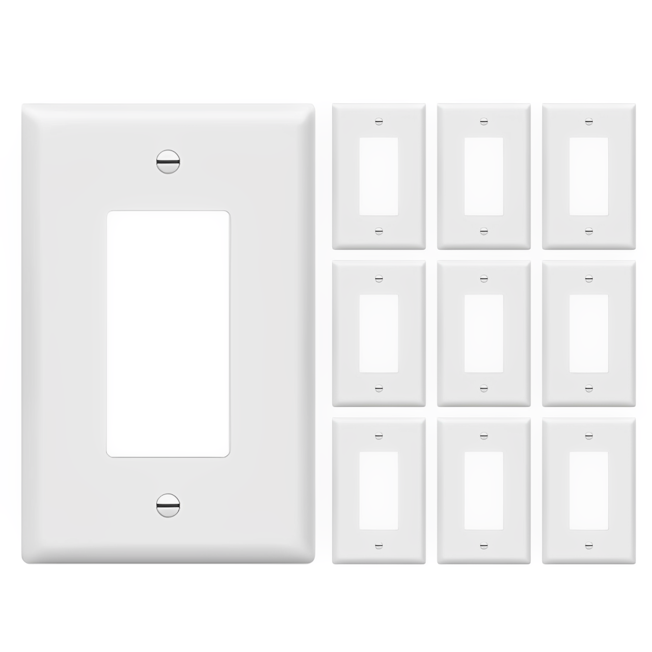 Enerlites Matte Finish Decorator/GFCI One-Gang Wall Plate, Mid-Size