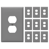 Enerlites Duplex Receptacle One-Gang Wall Plate, Over-Size