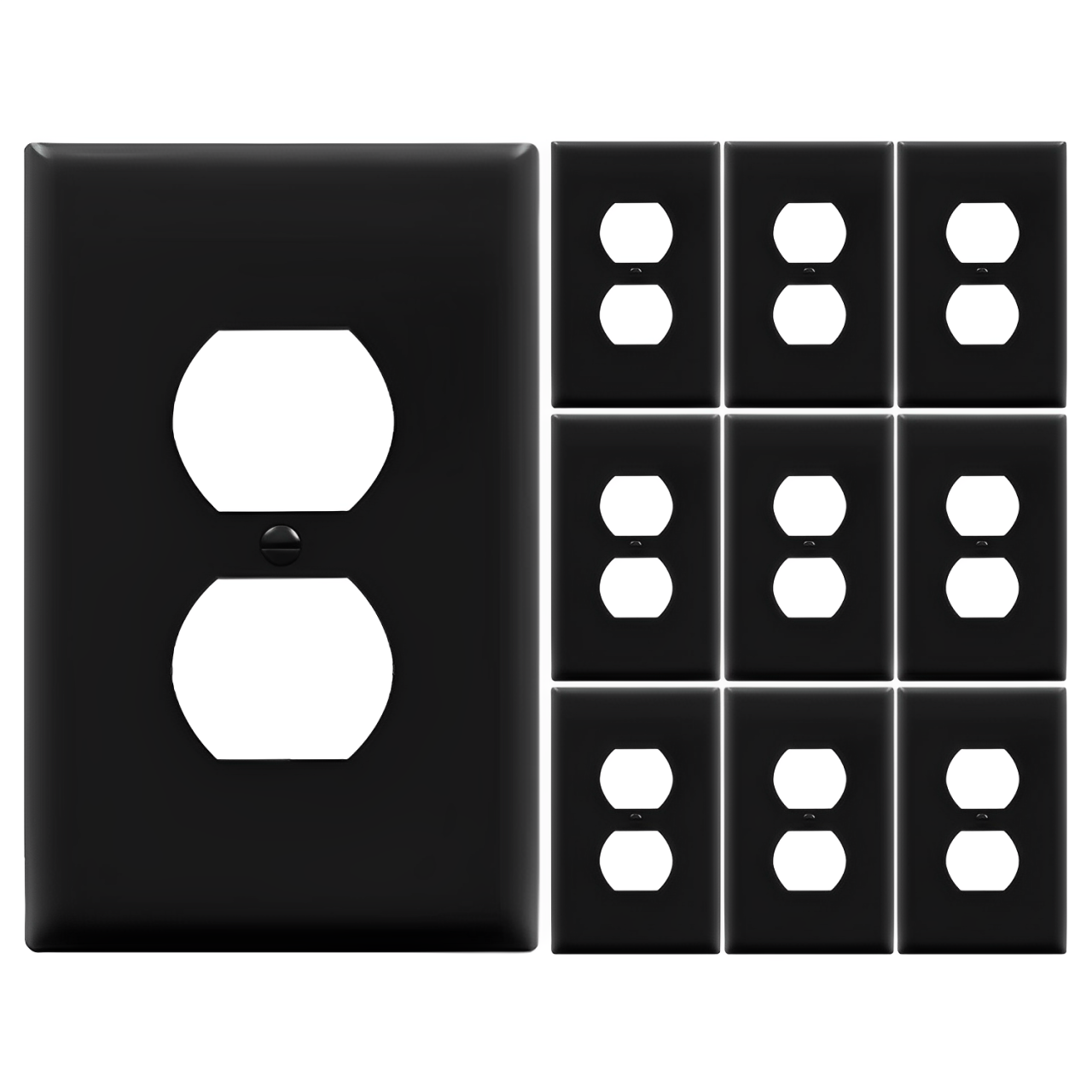 Enerlites Duplex Receptacle One-Gang Wall Plate, Mid-Size