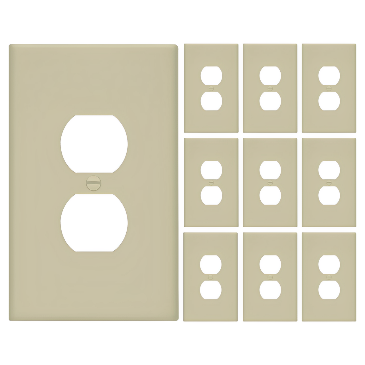 Enerlites Duplex Receptacle One-Gang Wall Plate, Over-Size