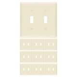 Enerlites Toggle Switch Two-Gang Wall Plate, Mid-Size