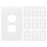 Enerlites Duplex Receptacle One-Gang Wall Plate, Over-Size