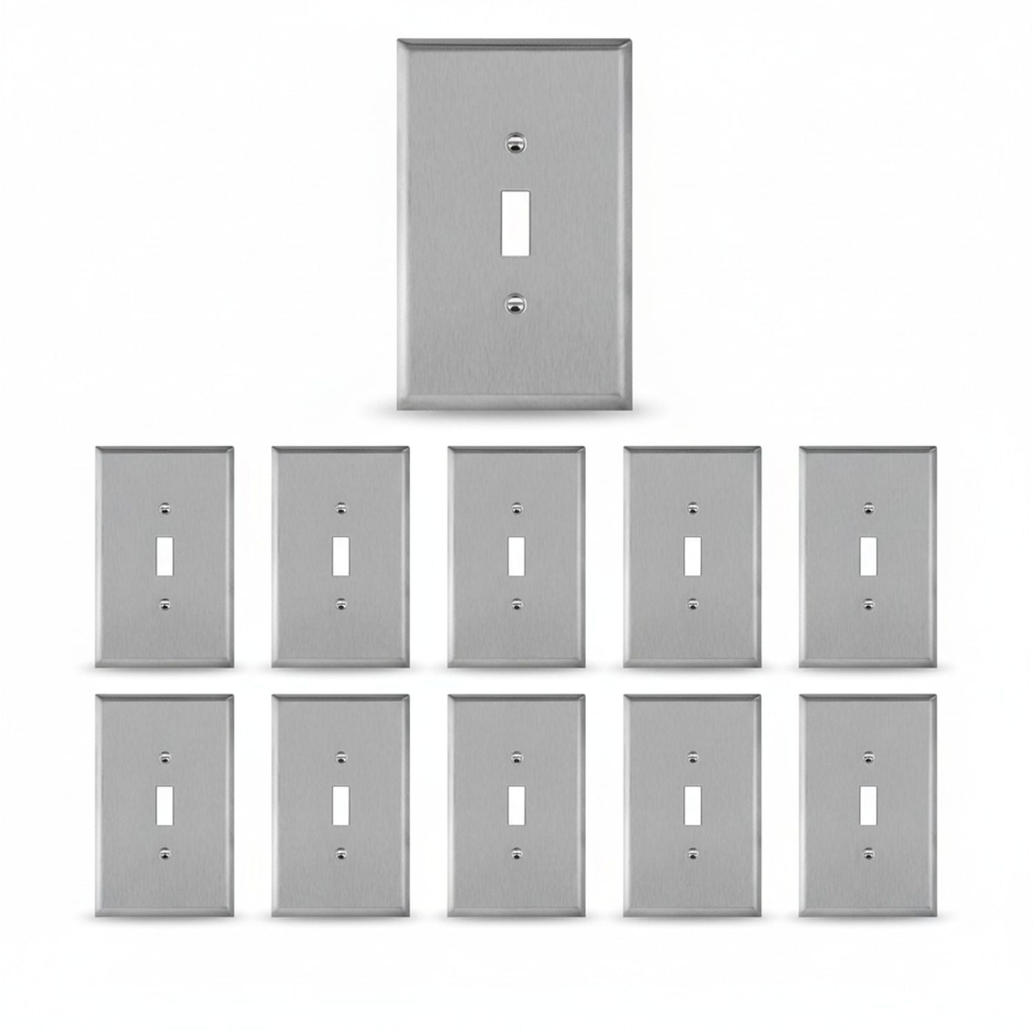 Enerlites Toggle Switch One-Gang Metal Wall Plate, Oversize