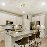 11 Inch Round LED Brushed Aluminum Ceiling Light, Fusion, Surface Mount, 1300 Lumens