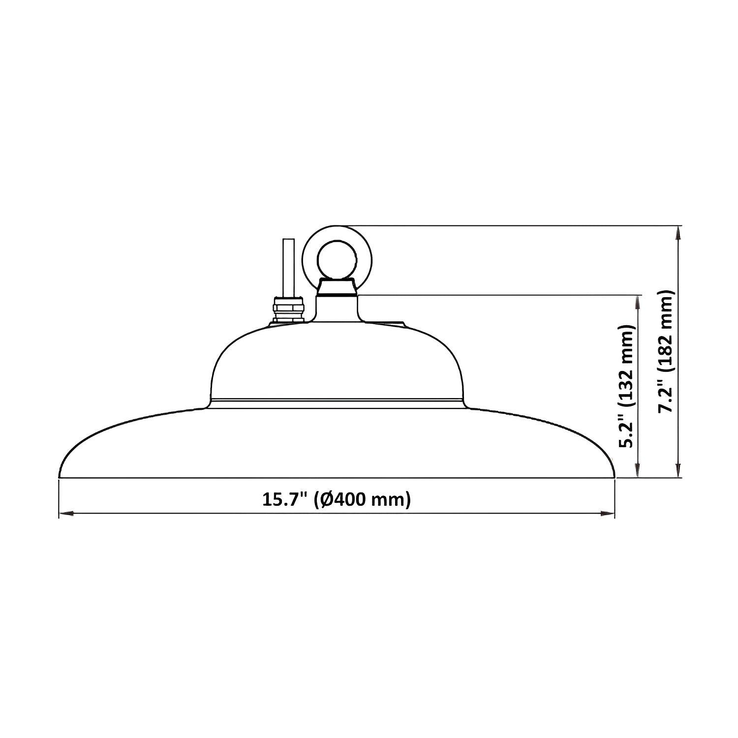 UFO High Bay 150W LED Fixture, NSF Food Safe Lighting, 21000 Lumens