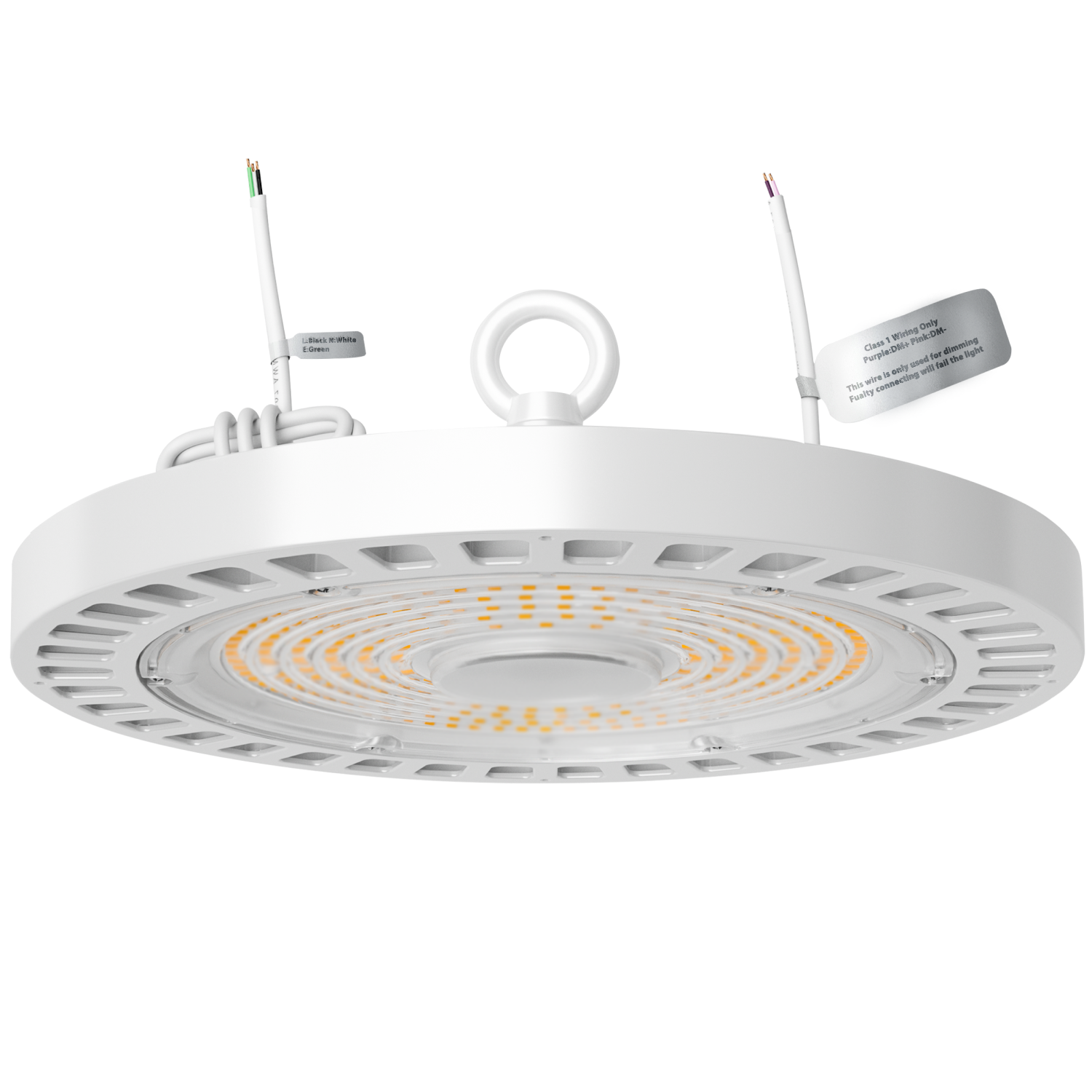 UFO High Bay 150W LED Fixture, White, 21000 Lumens