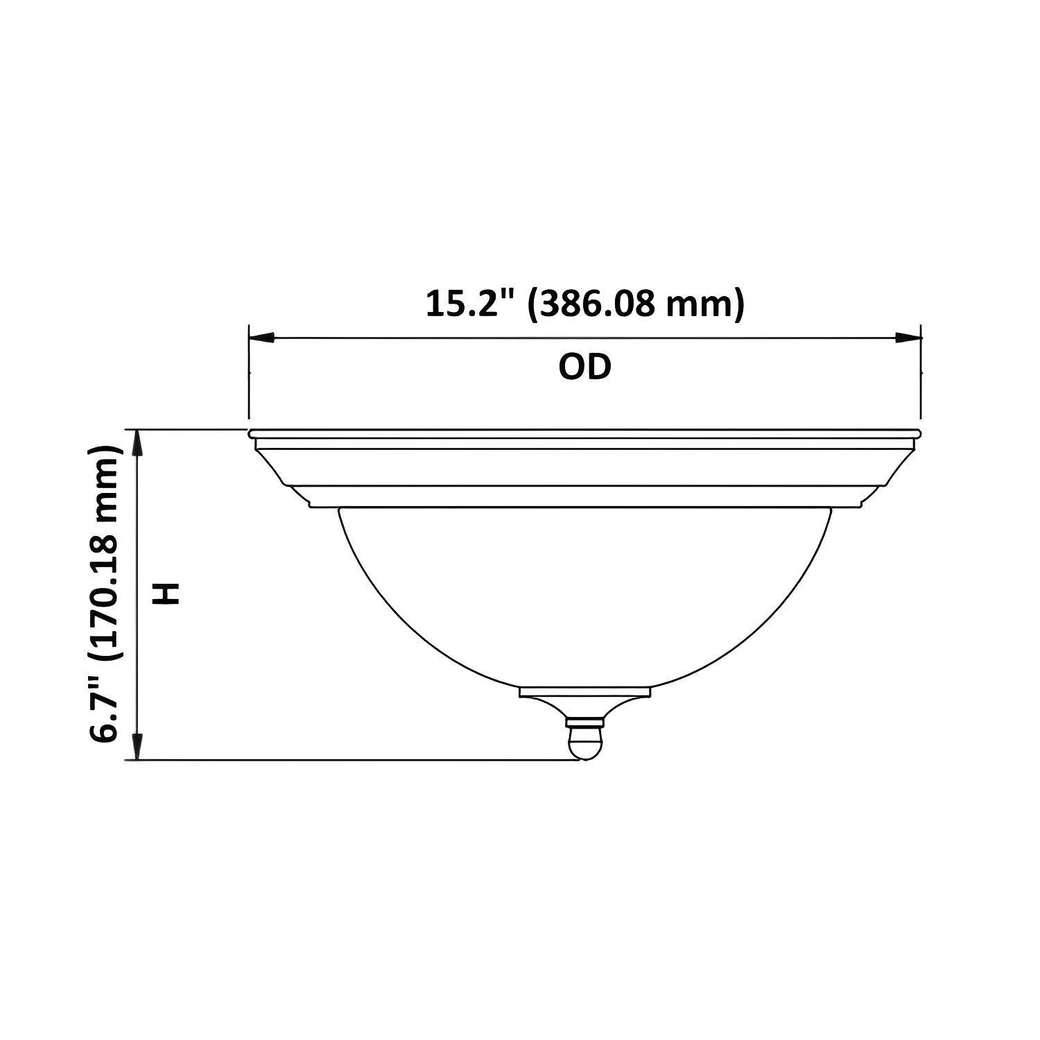 15" Satin Nickel & Frosted Glass Round LED Ceiling Light, 1018D Series