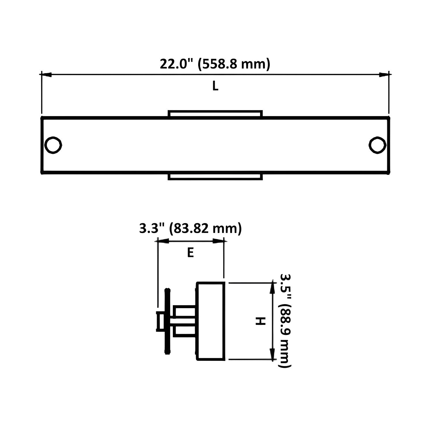 LED Satin Nickel Vanity Light, 22" Wide, Selectable CCT, FL5324D-B Series
