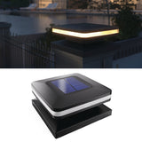 Solar LED Square Post Lights, Dusk to Dawn Photocell, Selectable CCT