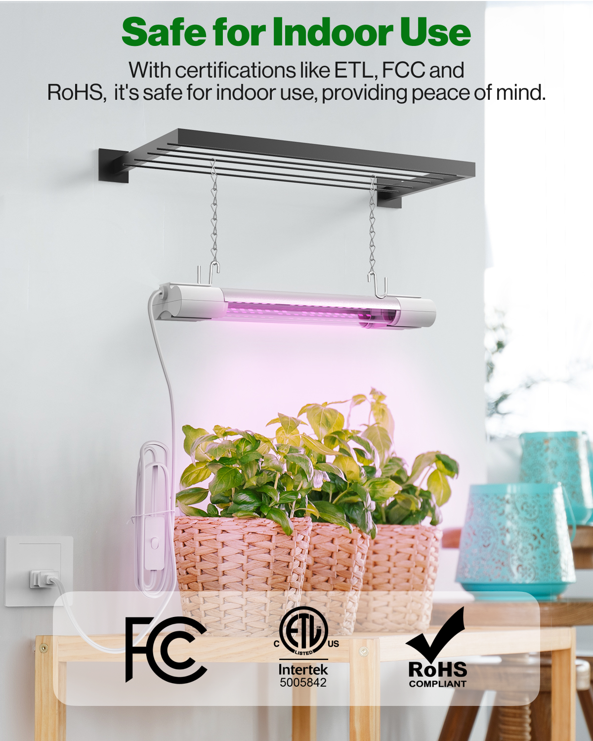 Safely grow your harvest inside a greenhouse or indoor hydroponic grow setup.