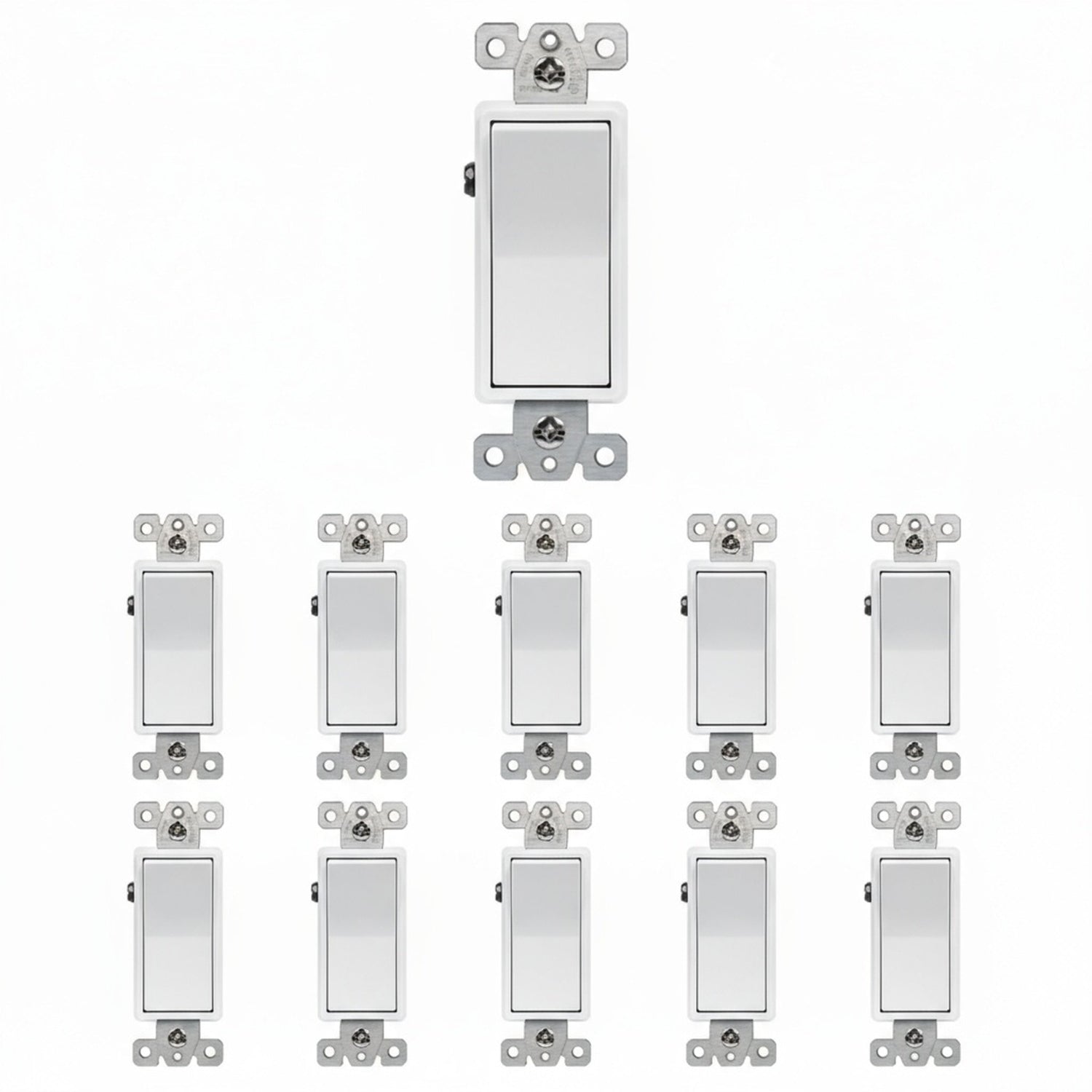 Enerlites Commercial Grade 20A Decorator Switch, Single Pole