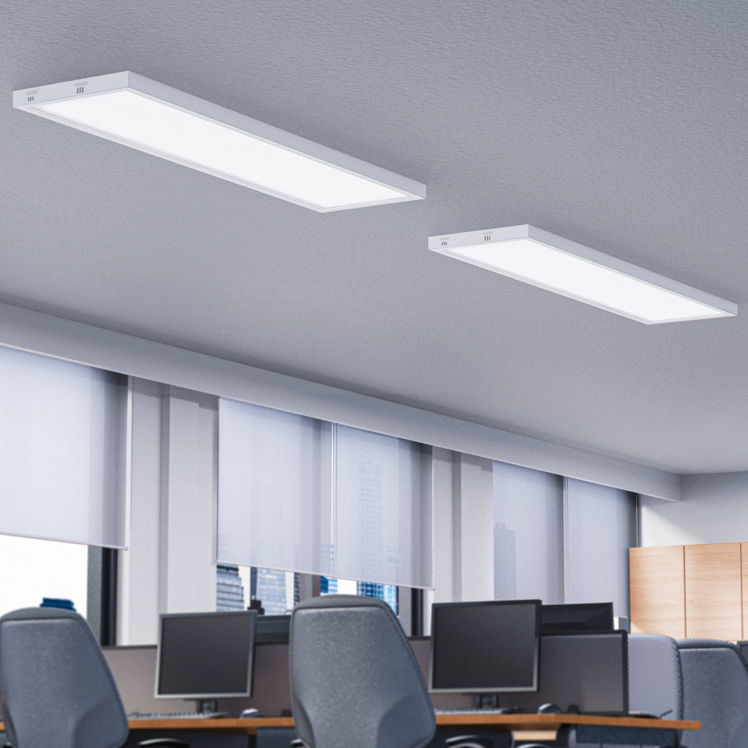 LED Ceiling Panel Light, 50W/40W/30W, 1x4, Selectable CCT, 5700 Lumens