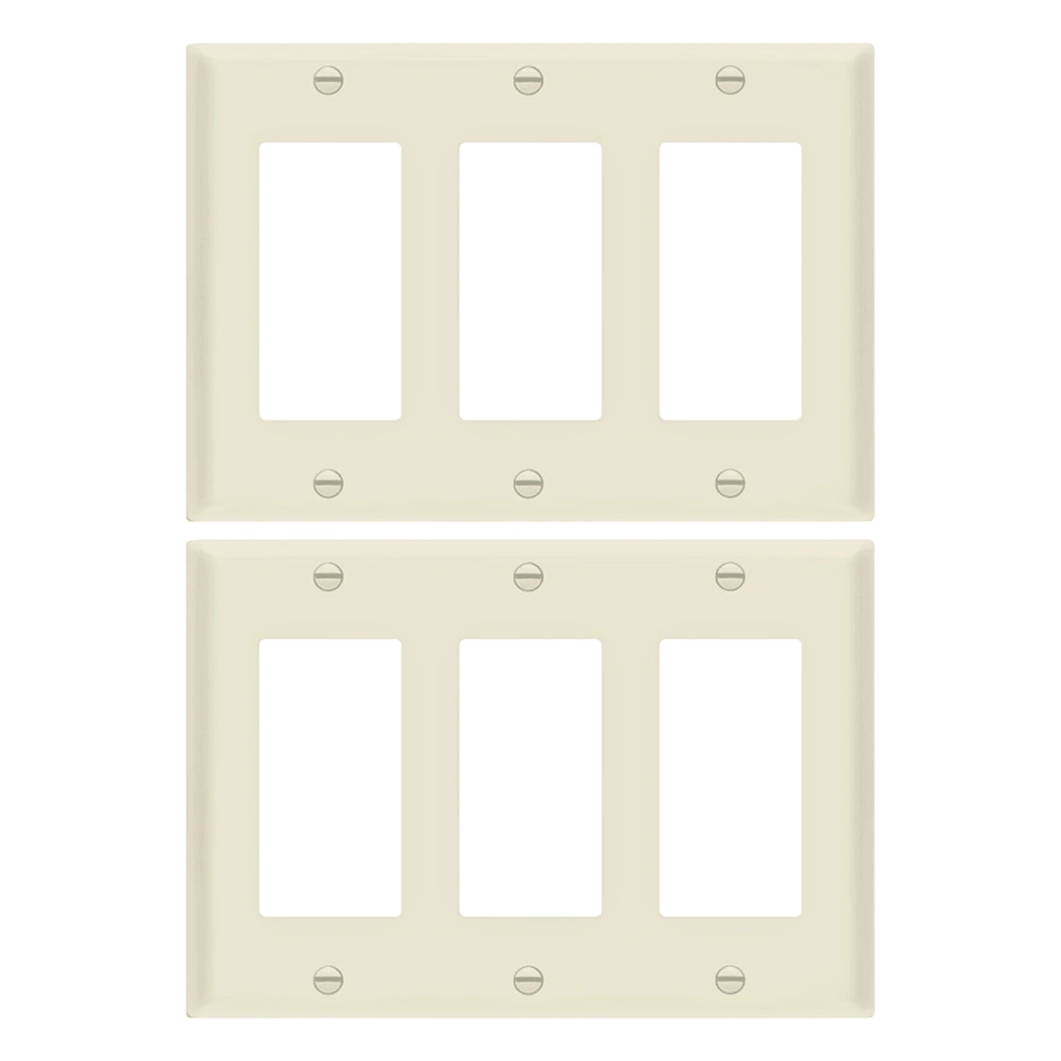 Enerlites Decorator/GFCI Three-Gang Wall Plate