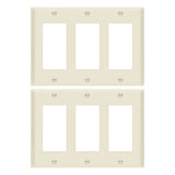 Enerlites Decorator/GFCI Three-Gang Wall Plate