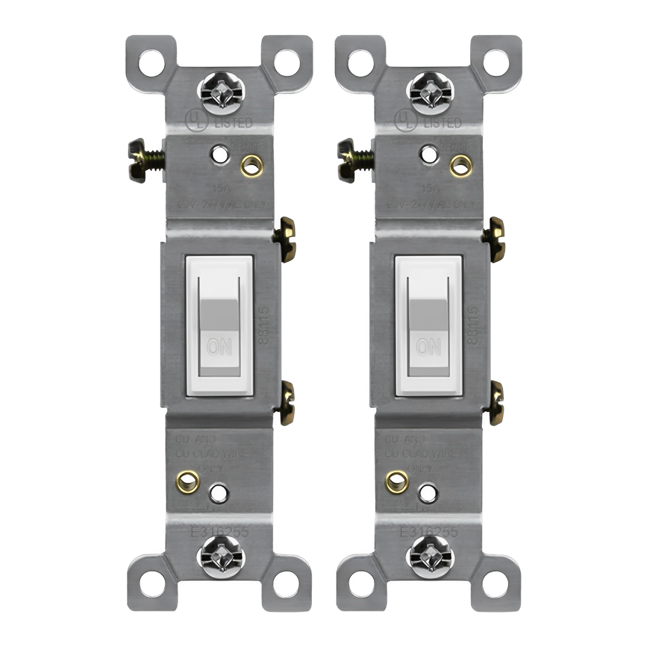 Enerlites Residential Grade 15A Toggle Switch, Single Pole