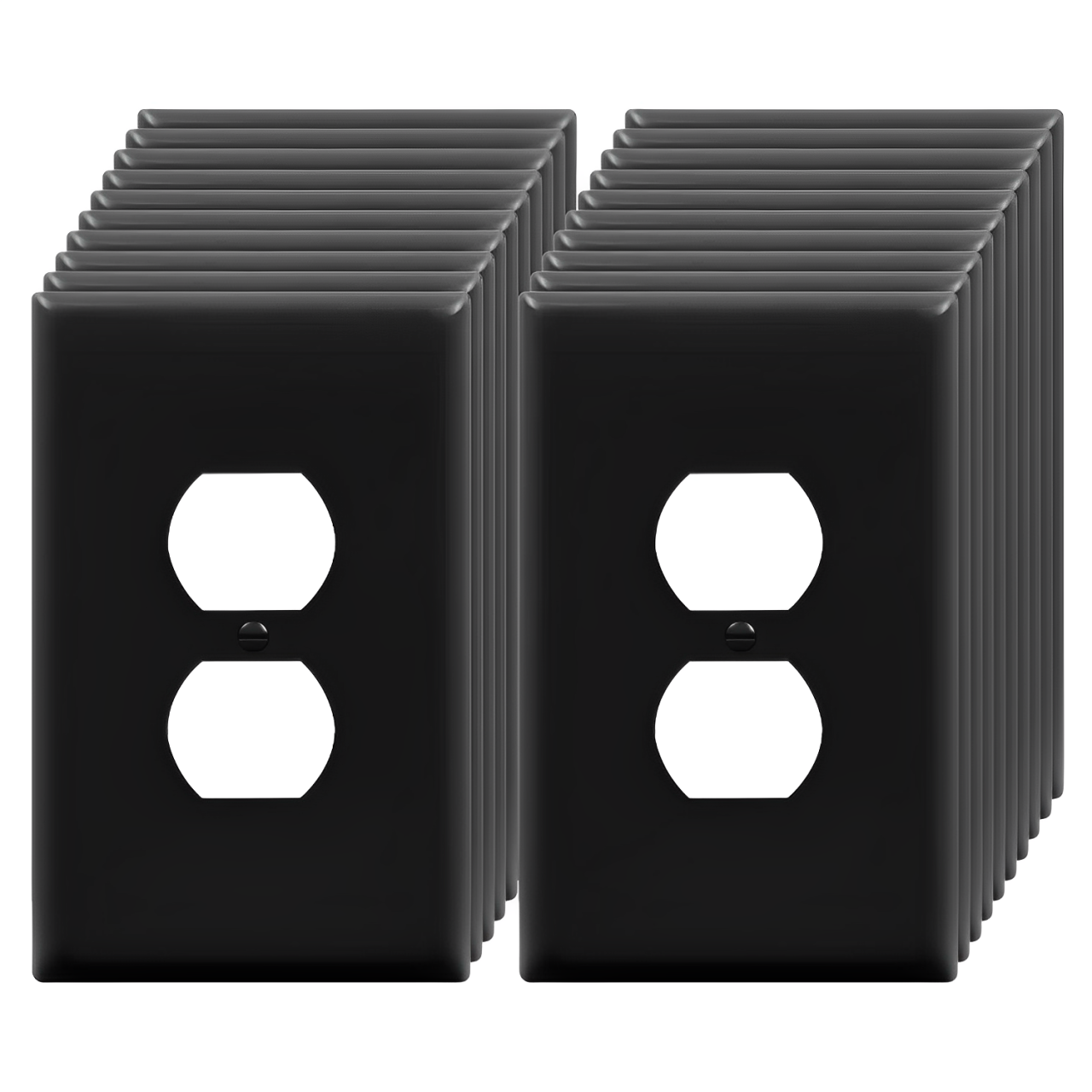 Enerlites Duplex Receptacle One-Gang Wall Plate, Over-Size