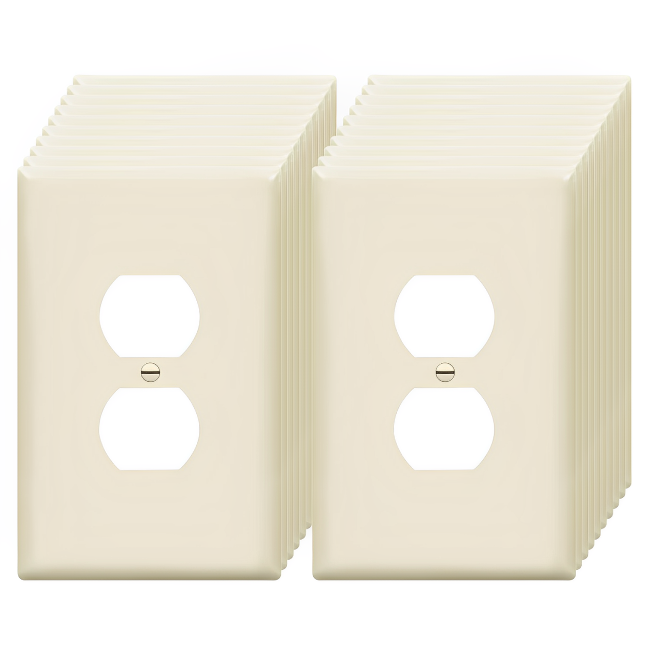 Enerlites Duplex Receptacle One-Gang Wall Plate, Over-Size