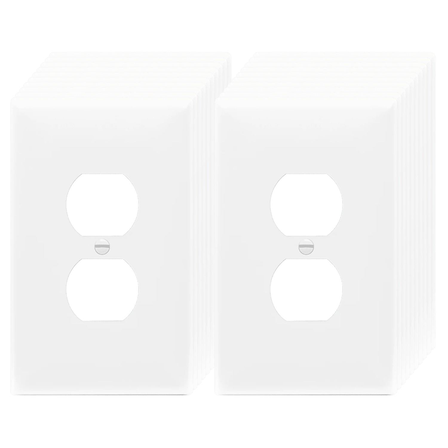 Enerlites Duplex Receptacle One-Gang Wall Plate, Over-Size