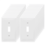 Enerlites Toggle Switch One-Gang Wall Plate, Mid-Size