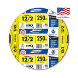 Image of 250ft coil Southwire Romex Brand Simpull Solid Indoor 12/2 AW/G NMB Cable