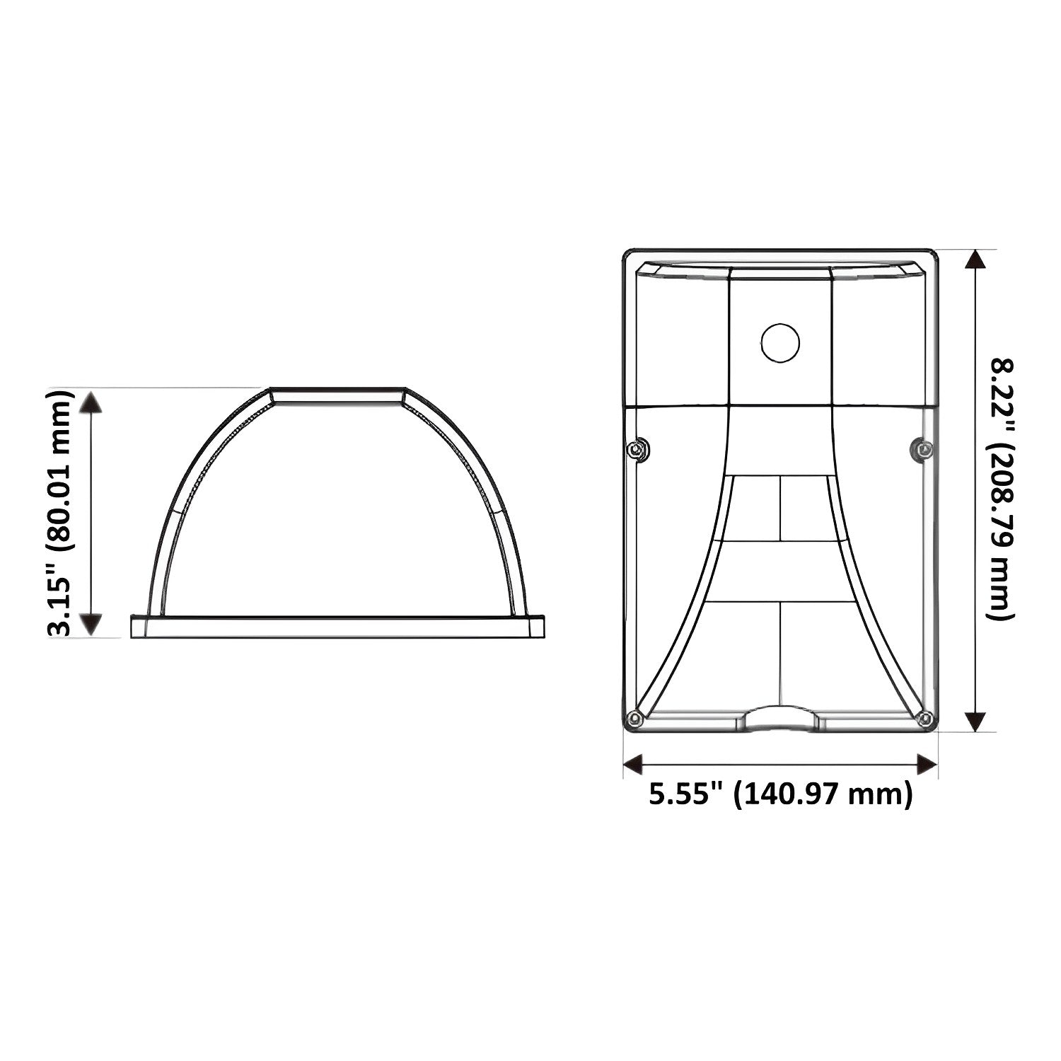 LED Mini Wall Pack, 26W, Dusk to Dawn Photocell, Dimmable, 3500 Lumens