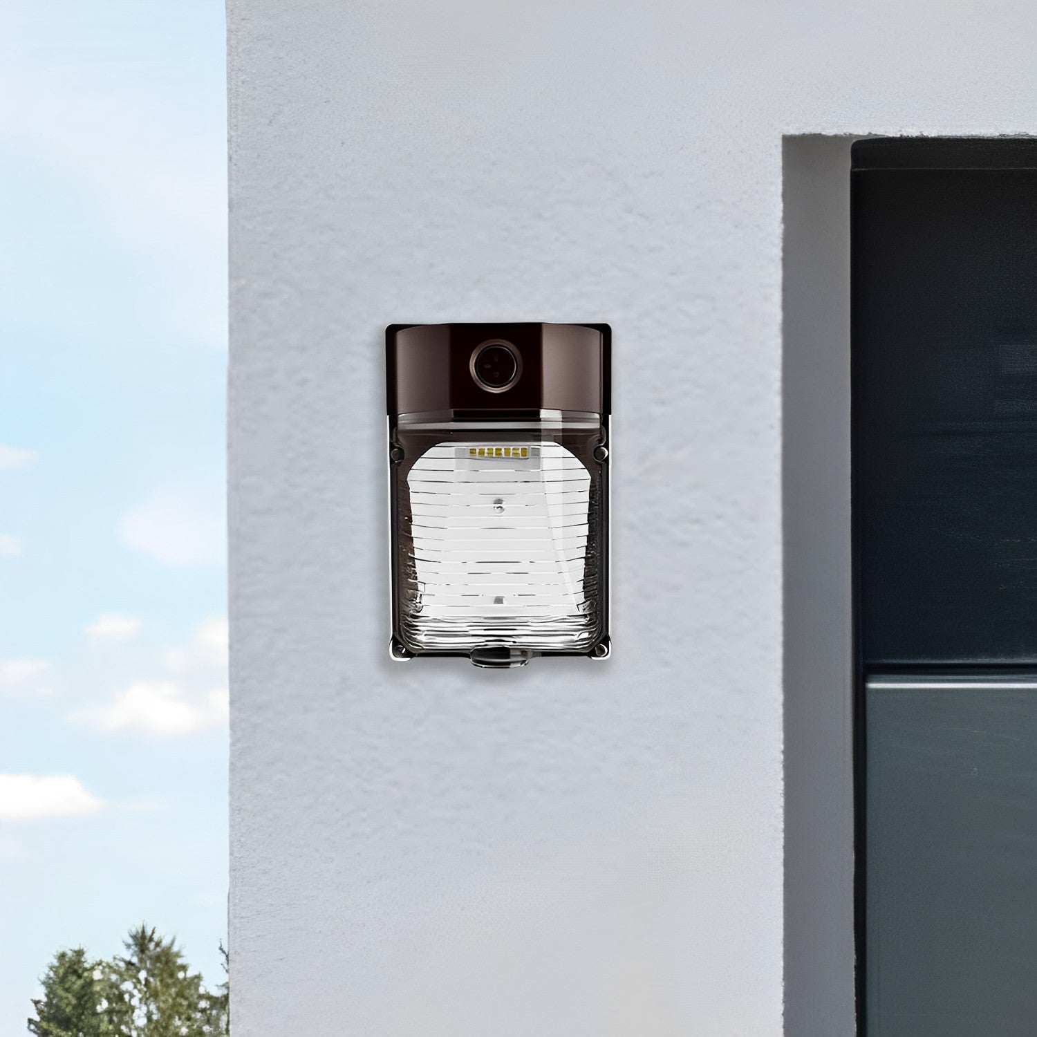 LED Mini Wall Pack, 26W, Dusk to Dawn Photocell, Dimmable, 3500 Lumens