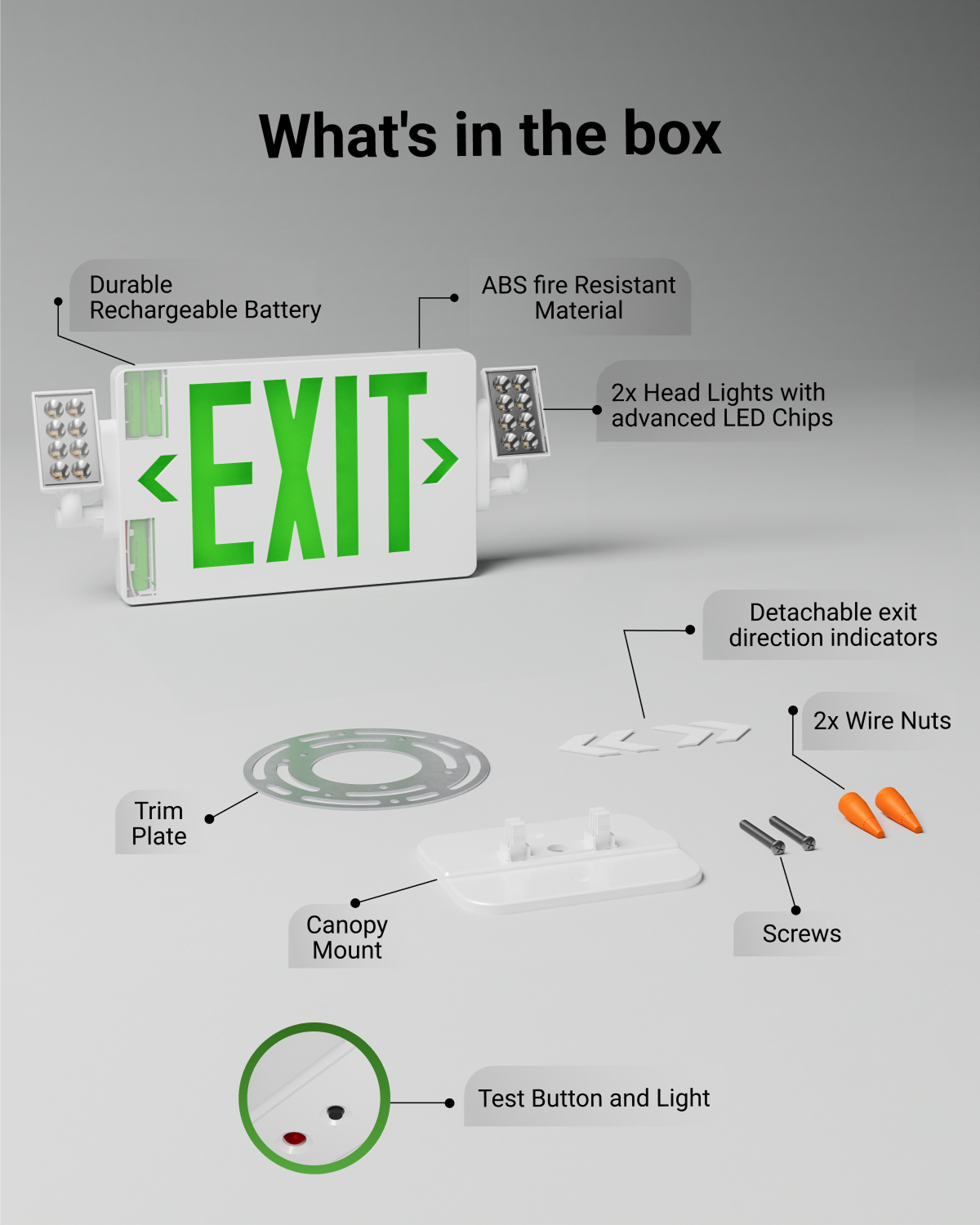 Mounting equipment is included inside of the fixture.