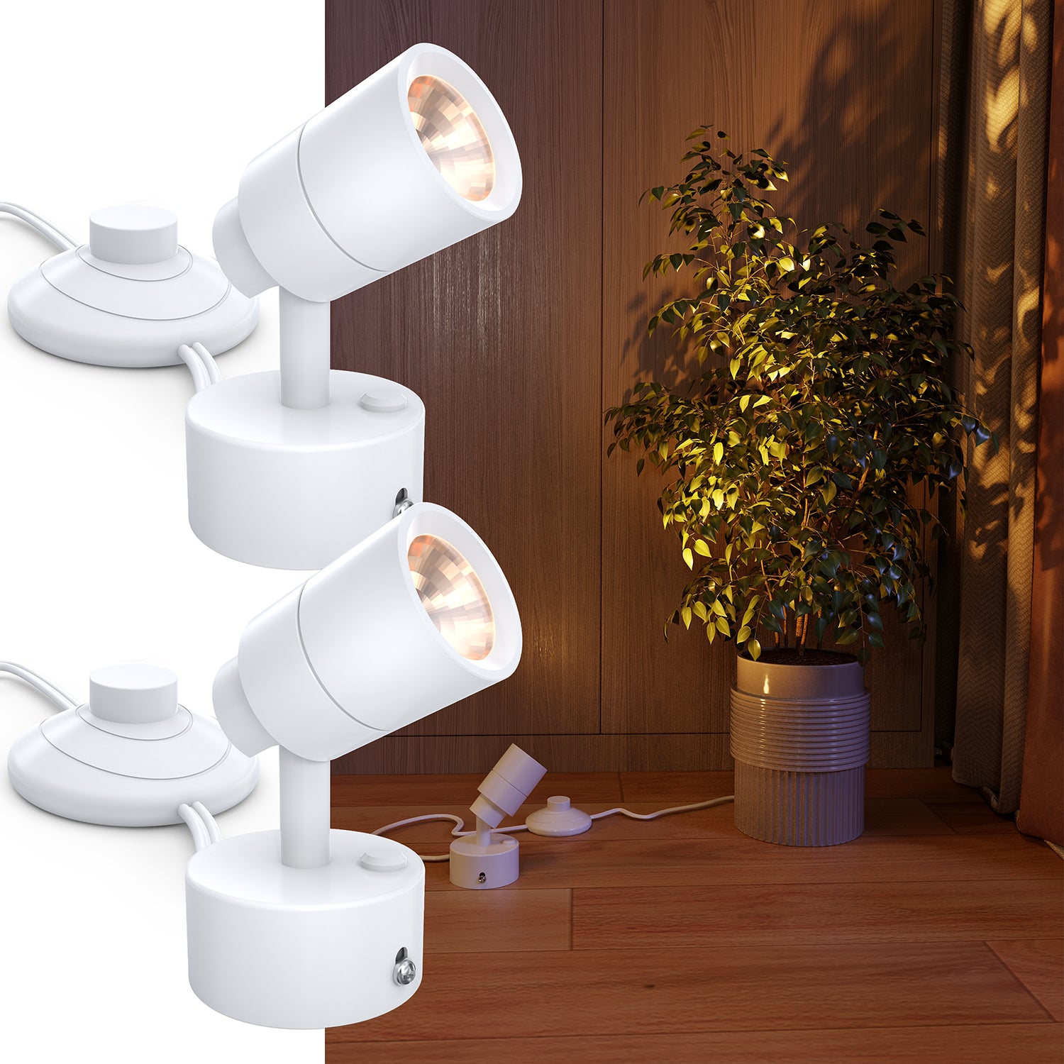 LED White Mini Spotlight, 300 Lumens