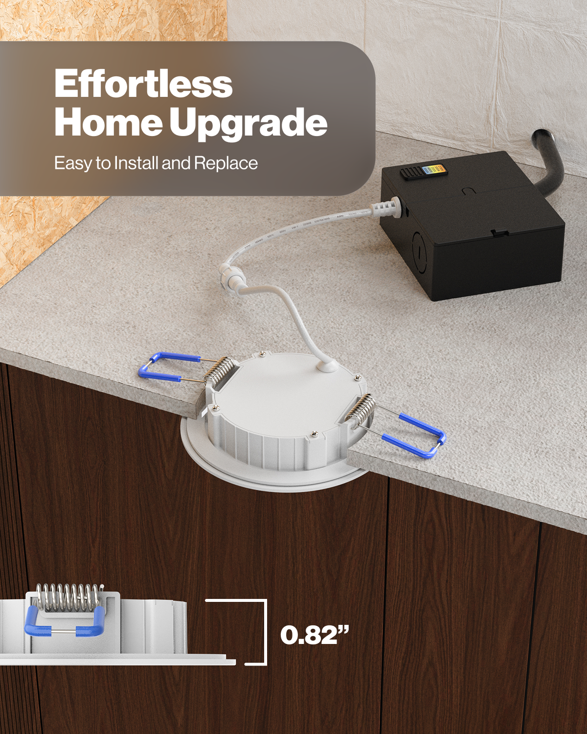 Recessed LED Lighting, 3 Inch, Slim, Selectable CCT, 500 Lumens