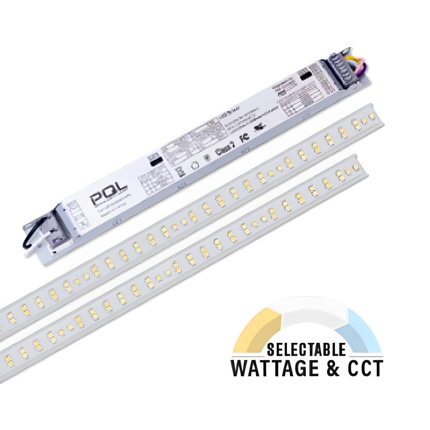 Magnetic LED Retrofit Kit For 2x2 Troffer / Linear Strip Fixtures - 25W 20W 15W & 3500K 4000K 5000K Tunable Wattage & CCT - 0-10V Dimmable - 120-277V - RoHS Compliant ETL & DLC Premium Listed