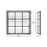 Dimensions of 2x2 led troffer light