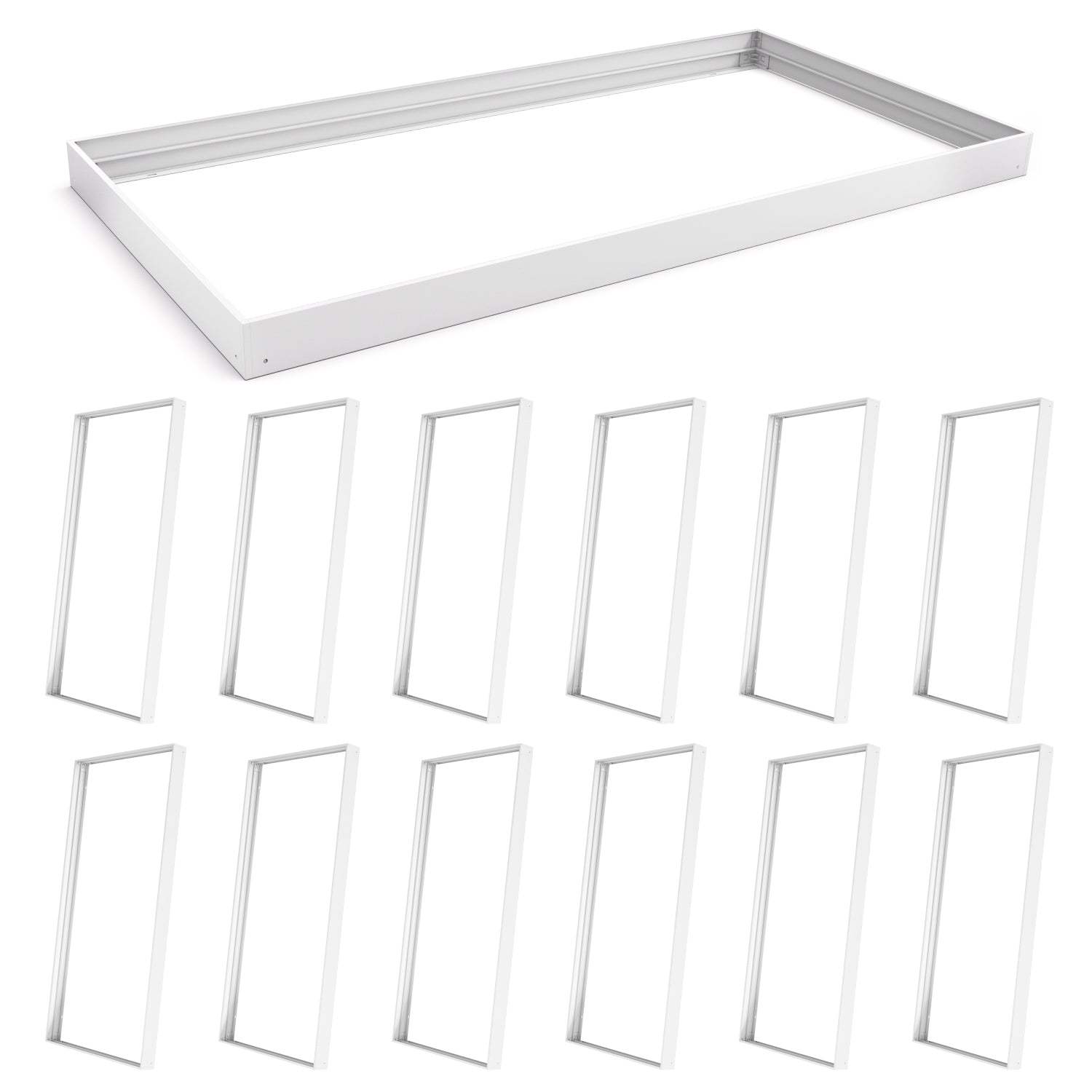 Surface Mount Kit for 2x4 LED Panel Lights, Aluminum Ceiling Frame Bracket