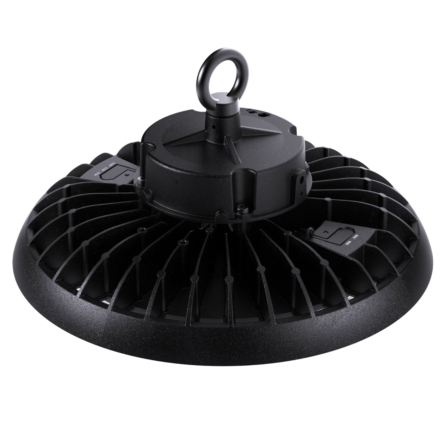 The UFO High Bay features an aluminum heat sink for better cooling and heat dissipation.