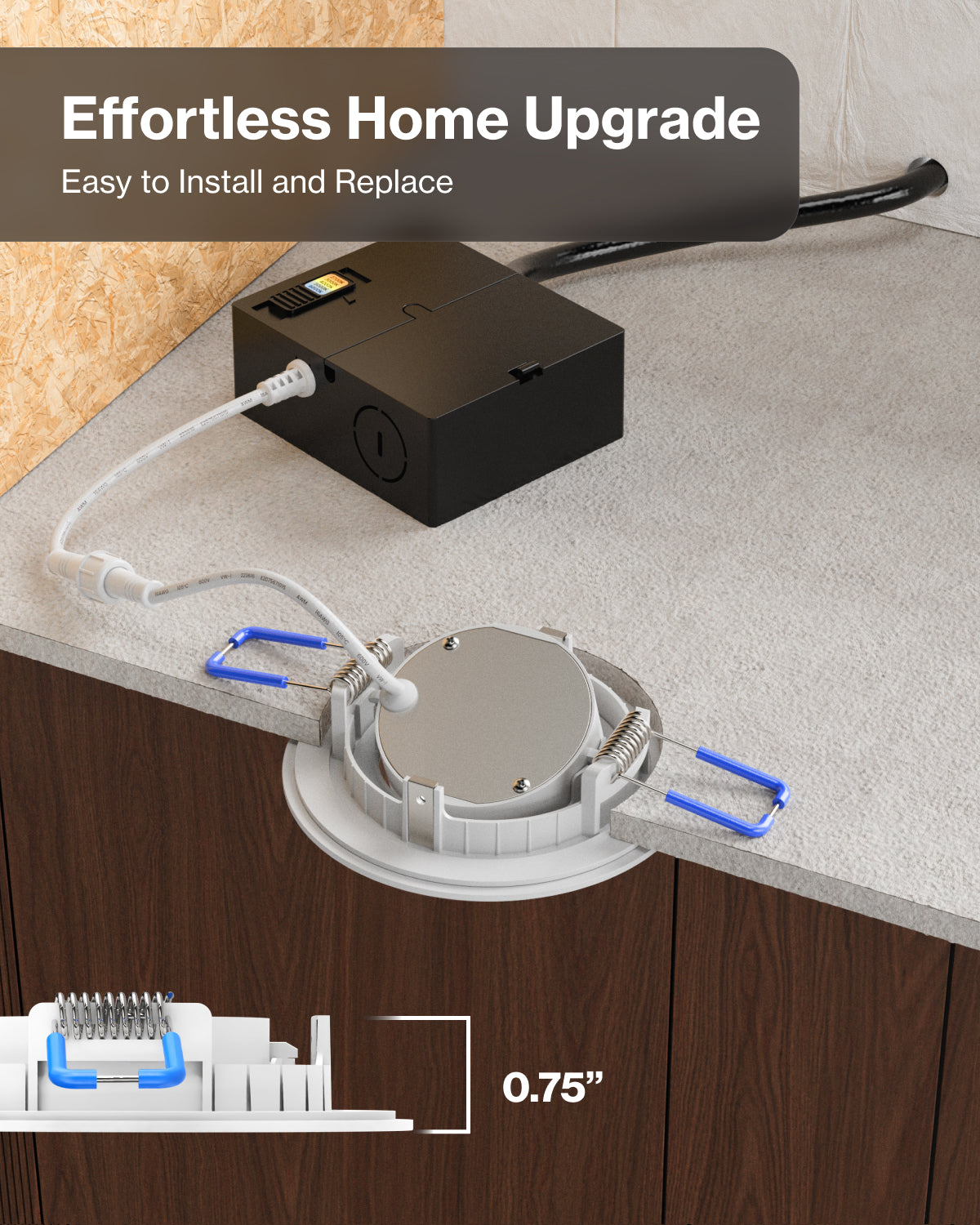 Recessed LED Lighting, 3 Inch, Slim Gimbal, Selectable CCT, 500 Lumens