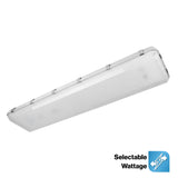 4ft LED Vapor Tight High Bay Fixture, 165W/135W/105W, NSF Food Safe, Selectable Watt & CCT, 27400 Lumens