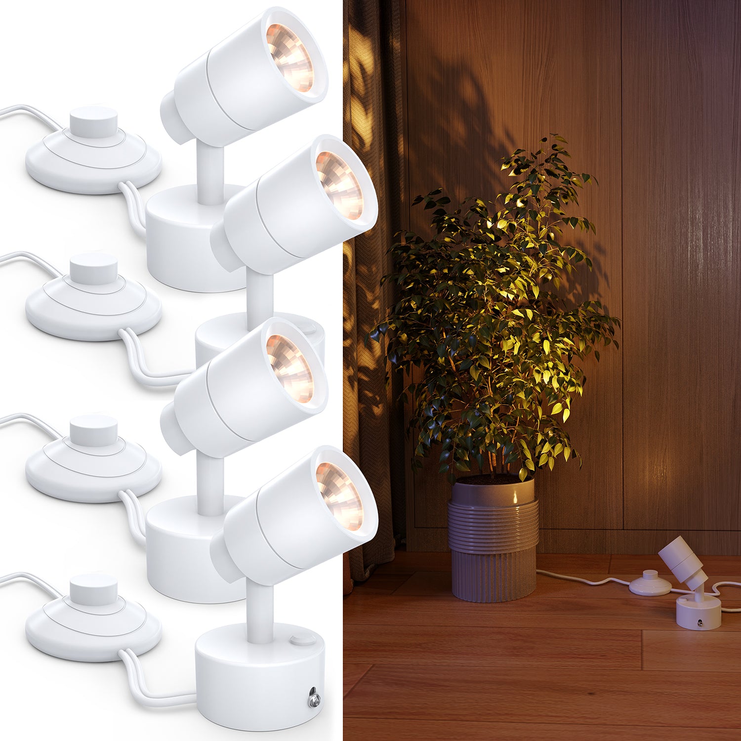LED White Mini Spotlight, 300 Lumens