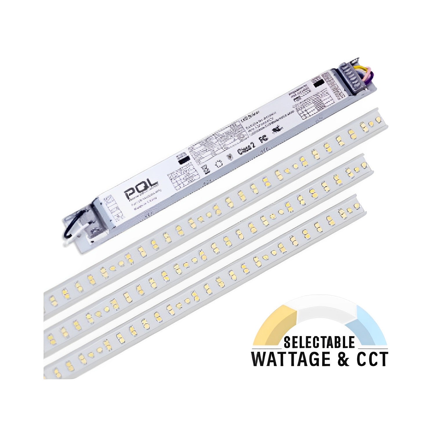 2x4 Color & Wattage Selectable Magnetic LED Retrofit Kit - 4 ft - 40W 30W 20W & 3500K 4000K 5000K - 6000LM - 0-10V Dimmable  - RoHS Compliant, ETL & DLC Premium Listed - Quick Easy Install