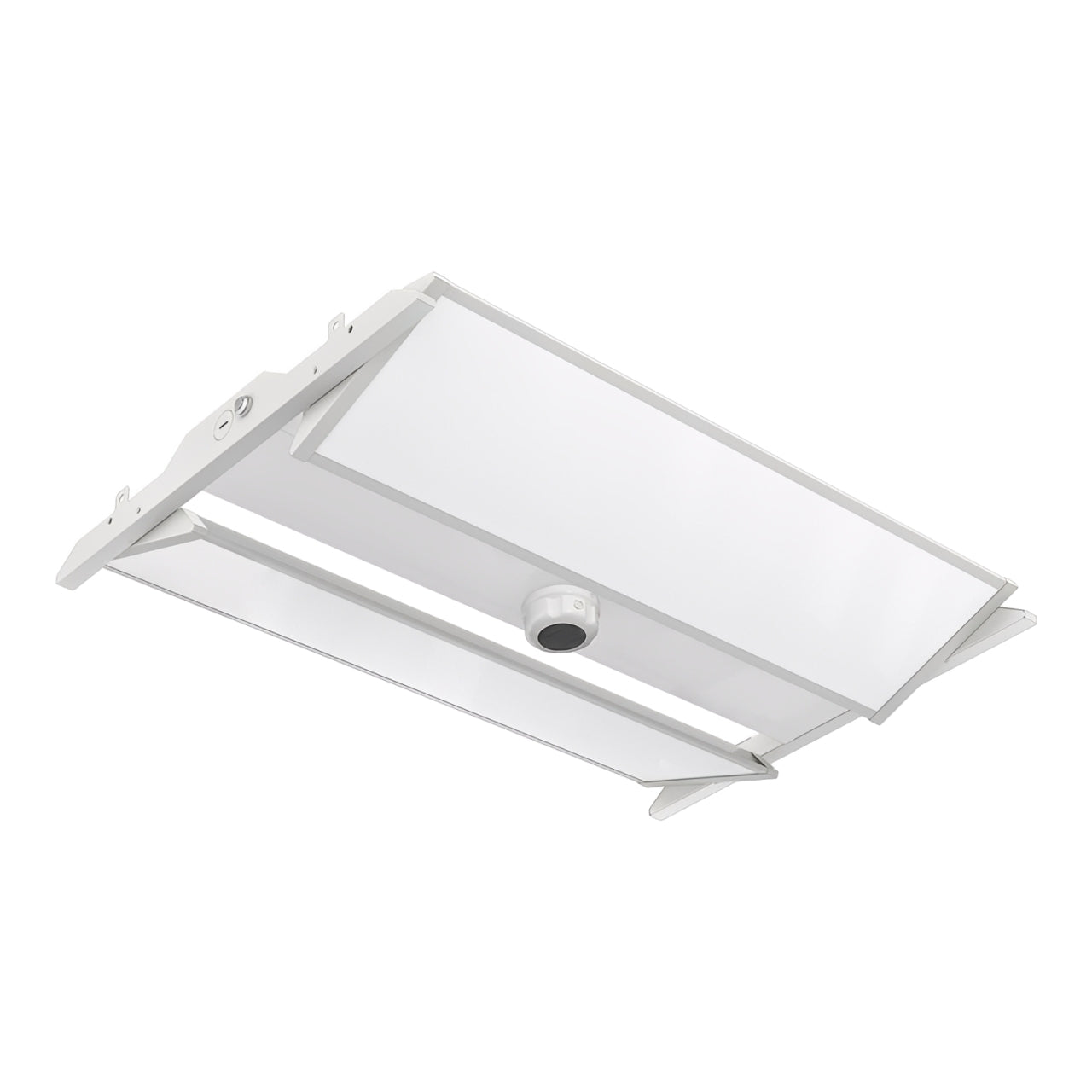 Ceiling-mounted high bay light fixture rotatable lenses