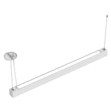 4ft LED Linear Pendant Up/Down Light, 50W/35W/25W/15W, White, Selectable Wattage & CCT, 6500 Lumens
