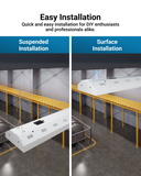 The fixture is LED ready with non-shunted sockets and is pre-wired for a quick and easy installation.