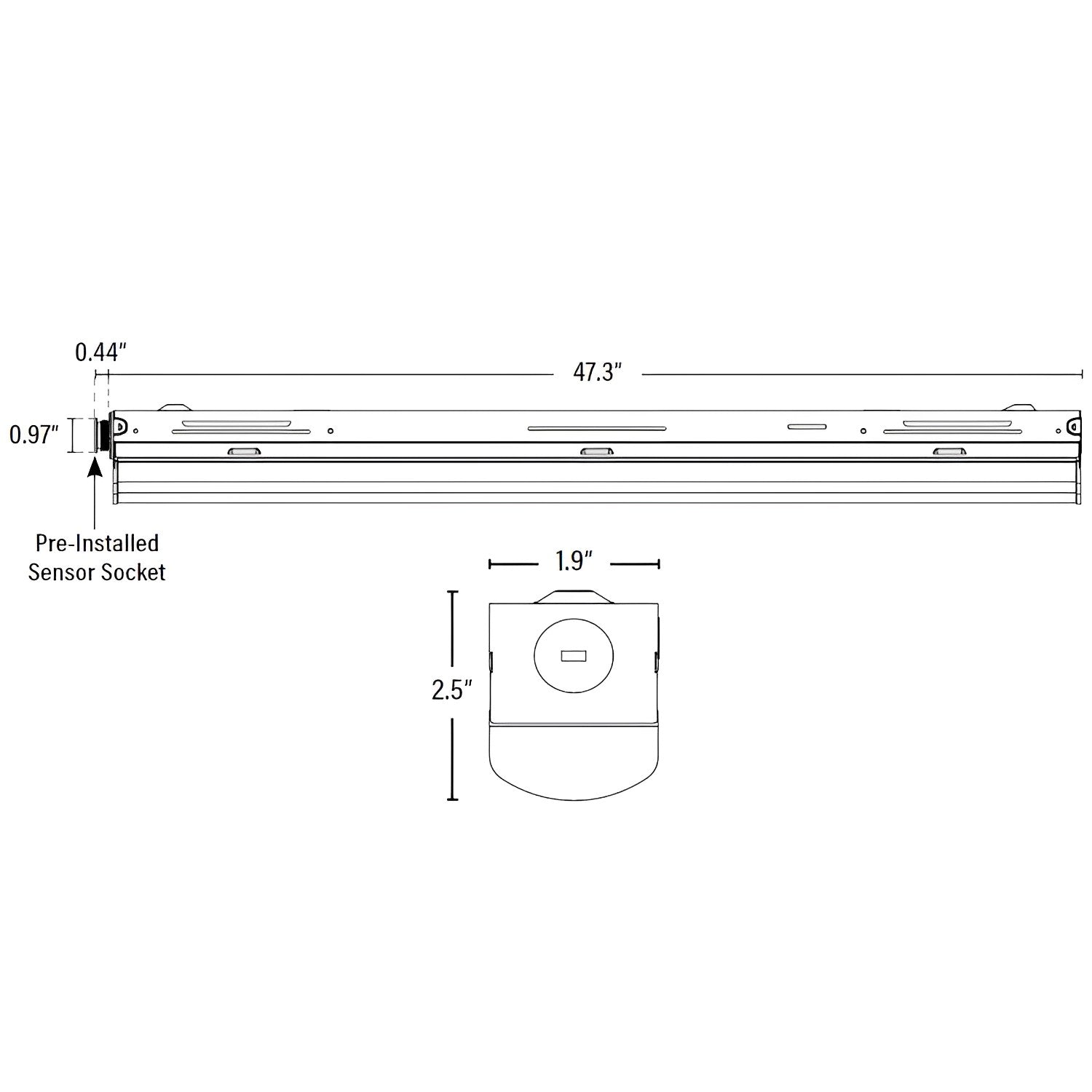 Dimension of 4ft dimmable led strip lights or led strip lights for ceiling