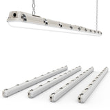 8ft LED Vapor Tight Fixture, 90W/75W/60W, Selectable Wattage & CCT, 11700 Lumens