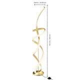 55" Matte Gold LED Floor Lamp, 2400 Lumens