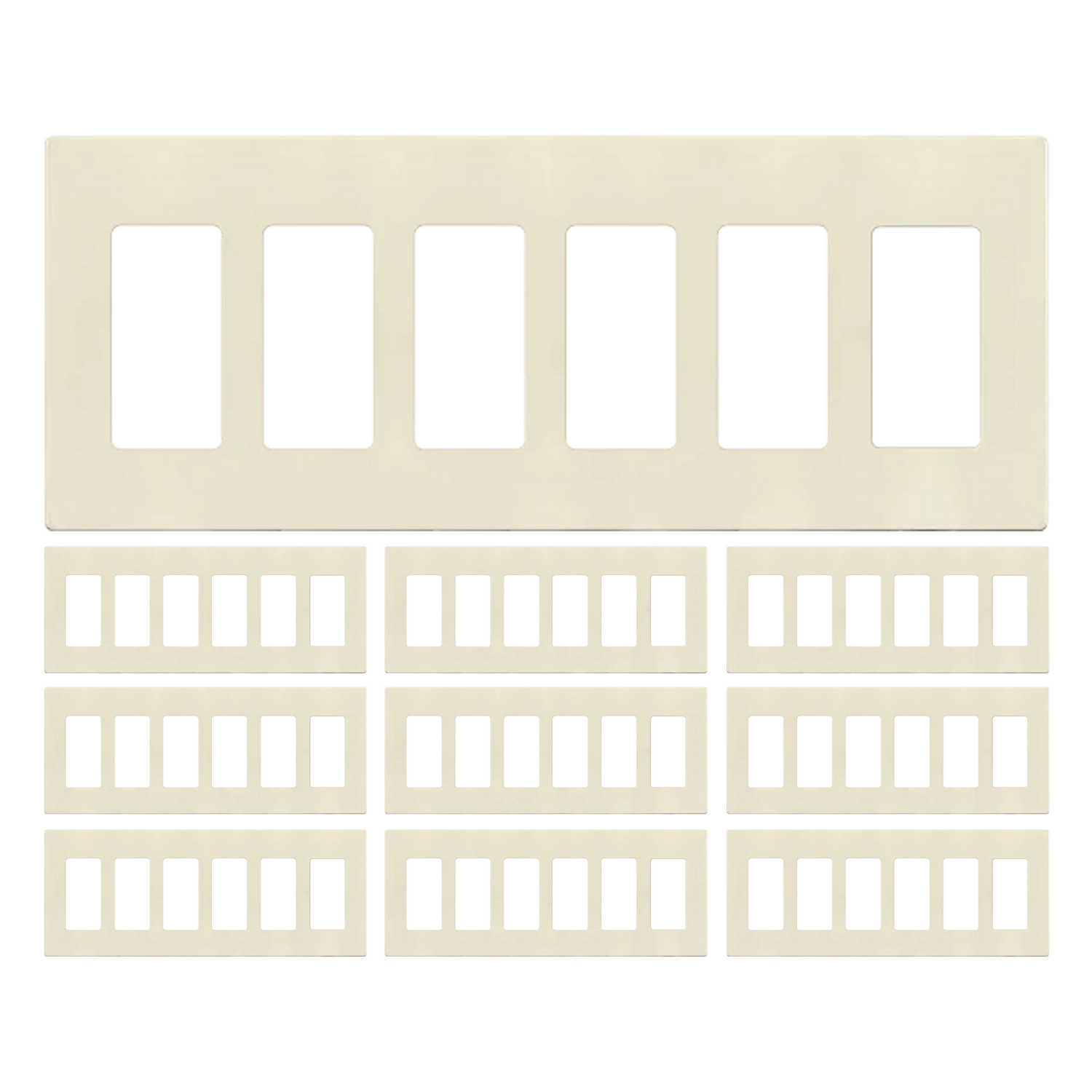 Enerlites Screwless Decorator/GFCI Six-Gang Wall Plate